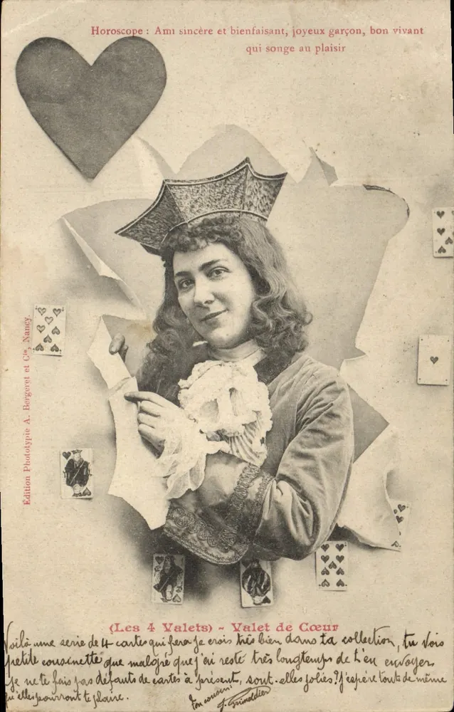 Fante di Cuori — I 4 Fanti — Edizione Fototipia A. Bergeret et Cie, Nancy - Recto