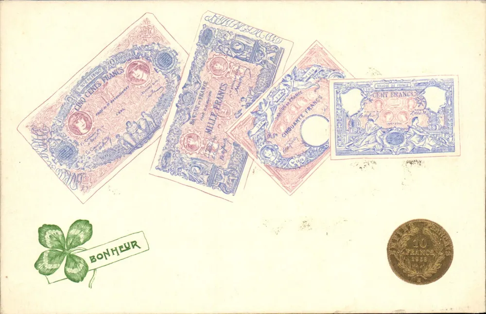 Notas bancárias e moeda — 1902 — editor desconhecido - Frente