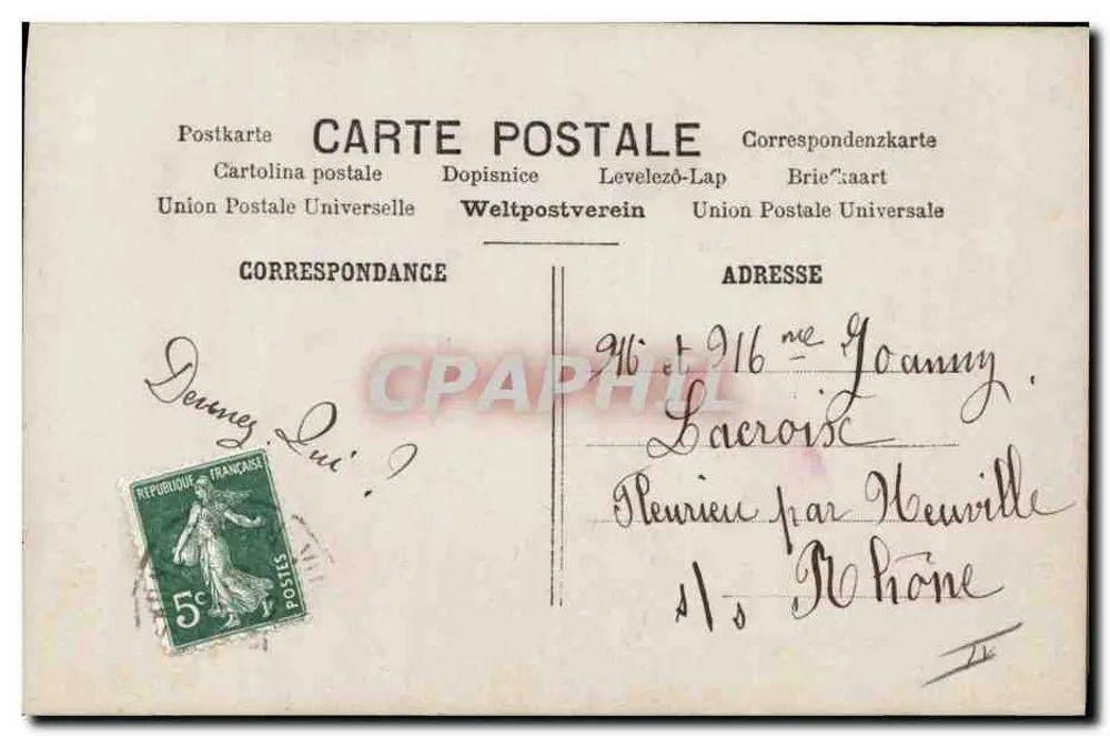 Frau mit Scheck und Fisch — 1. April — ARS PARIS 86 - Rückseite