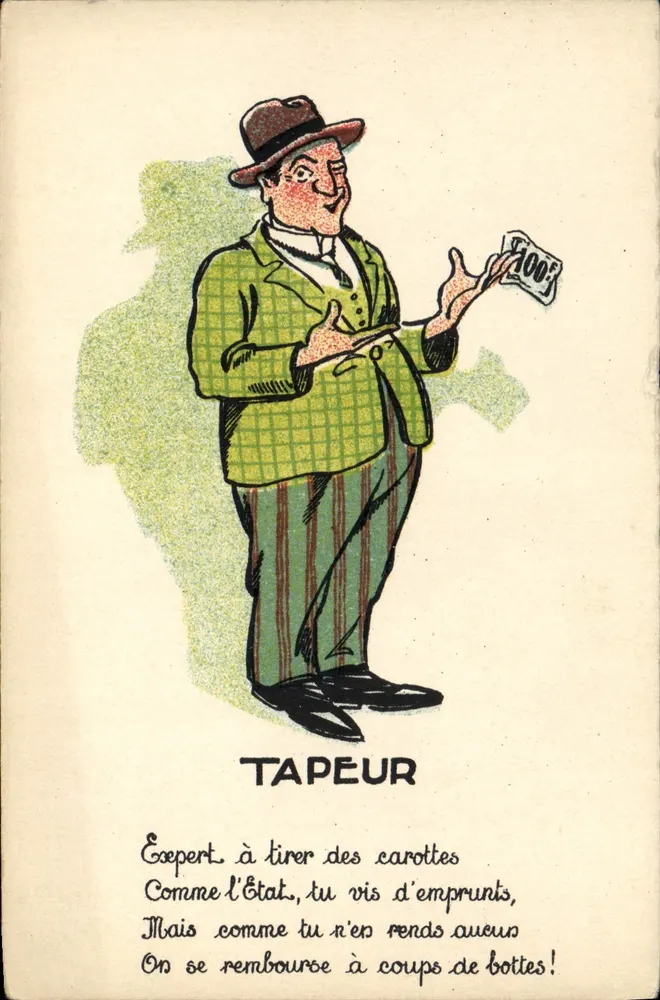 Tapeur — caricatura satírica — SAPi Paris - Frente