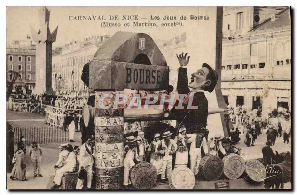 Karneval von Nice — Die Spiele der Börse (Alusso et Martino, konstruiert) - Vorderseite