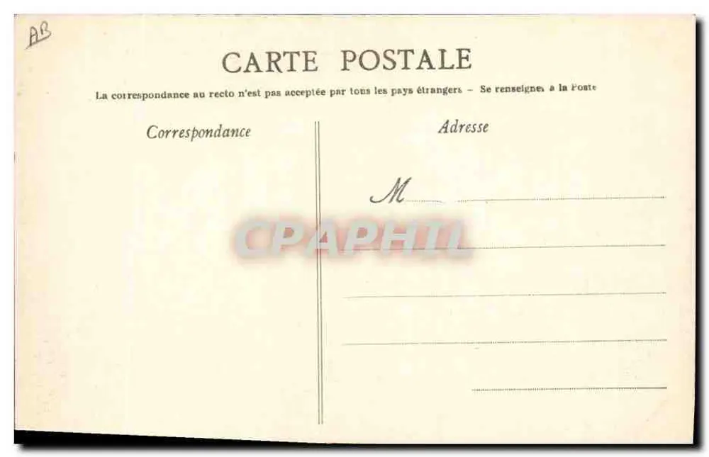 A Lanterna do Gars de Falaise — cena de rua com tambor — editor: C. Gouelle, Falaise - Verso