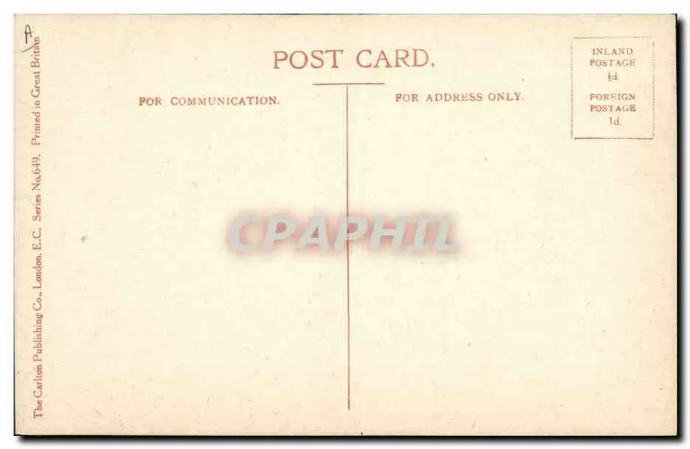 Baby — Kindergartenportrait — The Carlton Publishing Co. London, Serie Nr. 649 - Rückseite