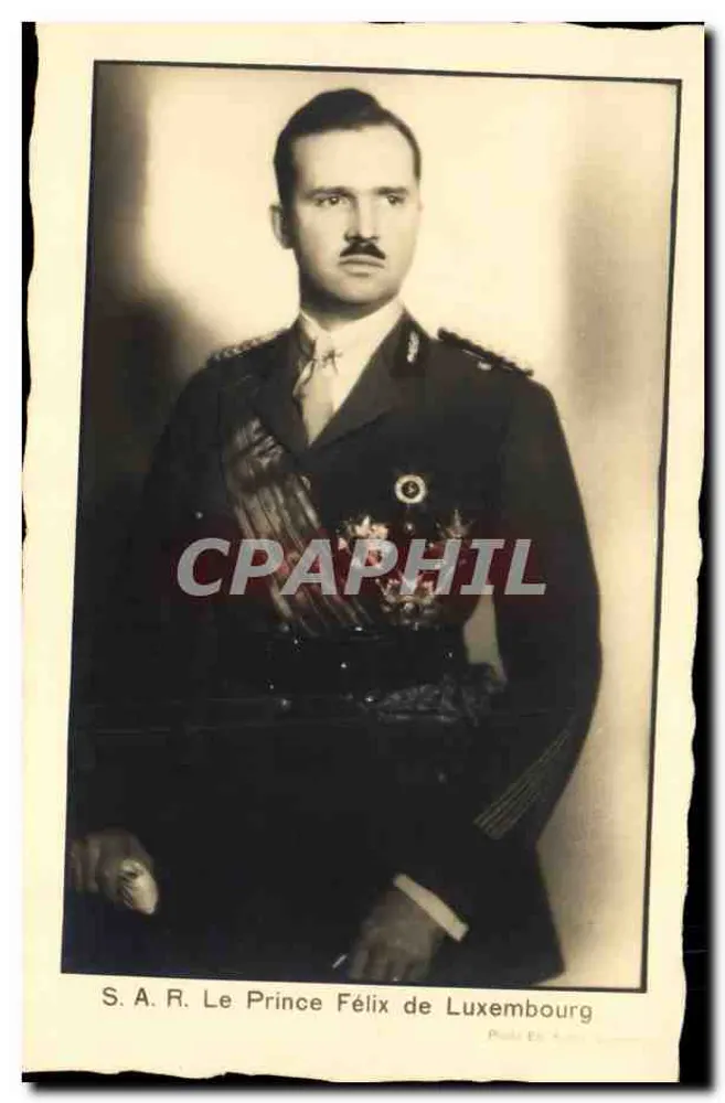Prinz Félix von Luxemburg — in militärischer Uniform — Photo Éd. K. S. Luxemburg - Vorderseite