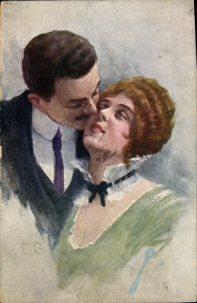 Liebespaar — Illustration — unbekannter Verlag, N. 1056-3 - Vorderseite