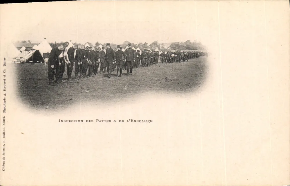 Inspektion der Beine & des Halses — Nancy — Phototypie A. Bergeret et Cie - Vorderseite