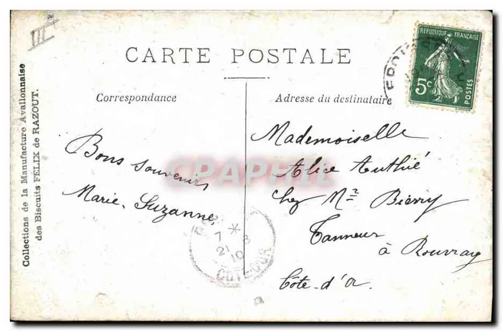 Auf dem Lande — Das Quartierkarten-Permitt — Félix Fèbres - Rückseite