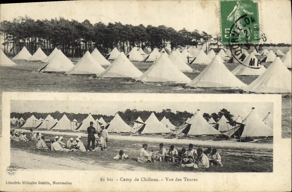 Camp de Châlons - Ansicht der Zelte — Librairie Militaire Guérin, Mourmelon - Vorderseite