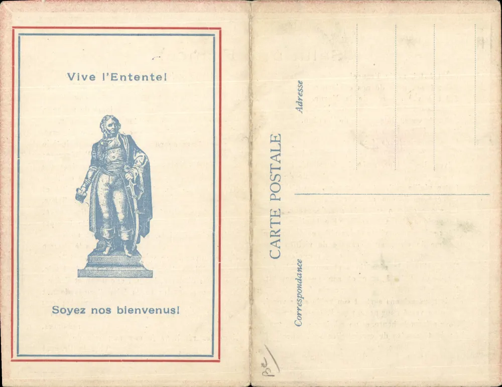 Estátua de um herói — Entente franco-alema — Carte postale - Frente
