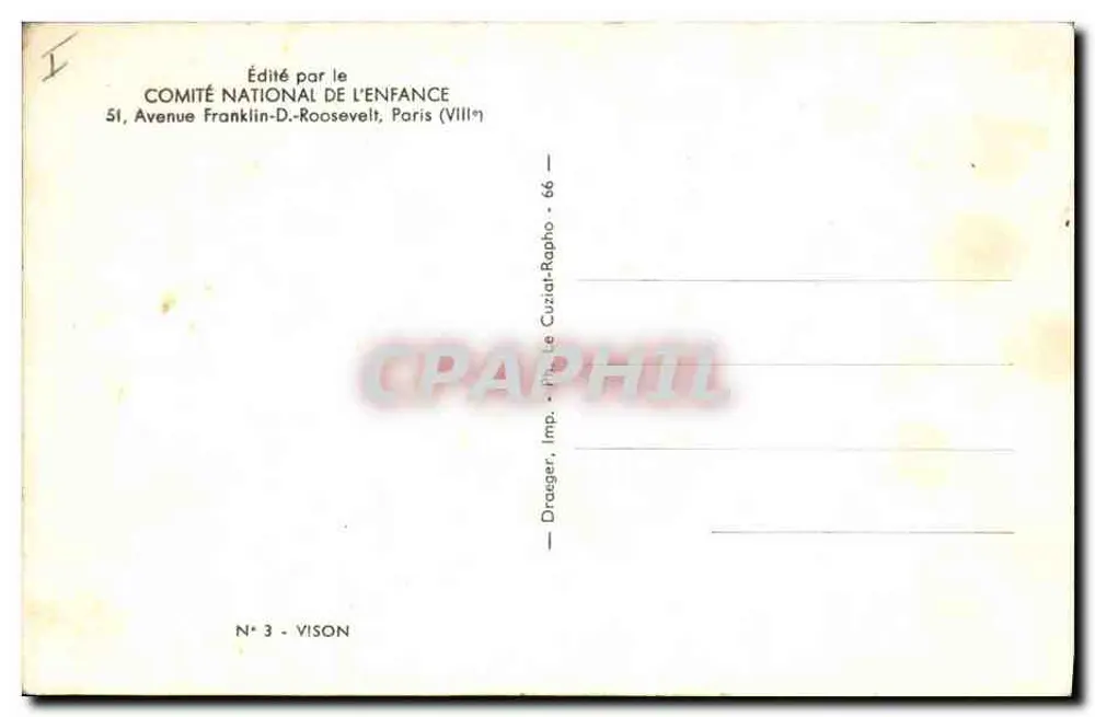 Fazenda branca — outono — editado pelo Comitê Nacional da Criança, n° 3 - Verso