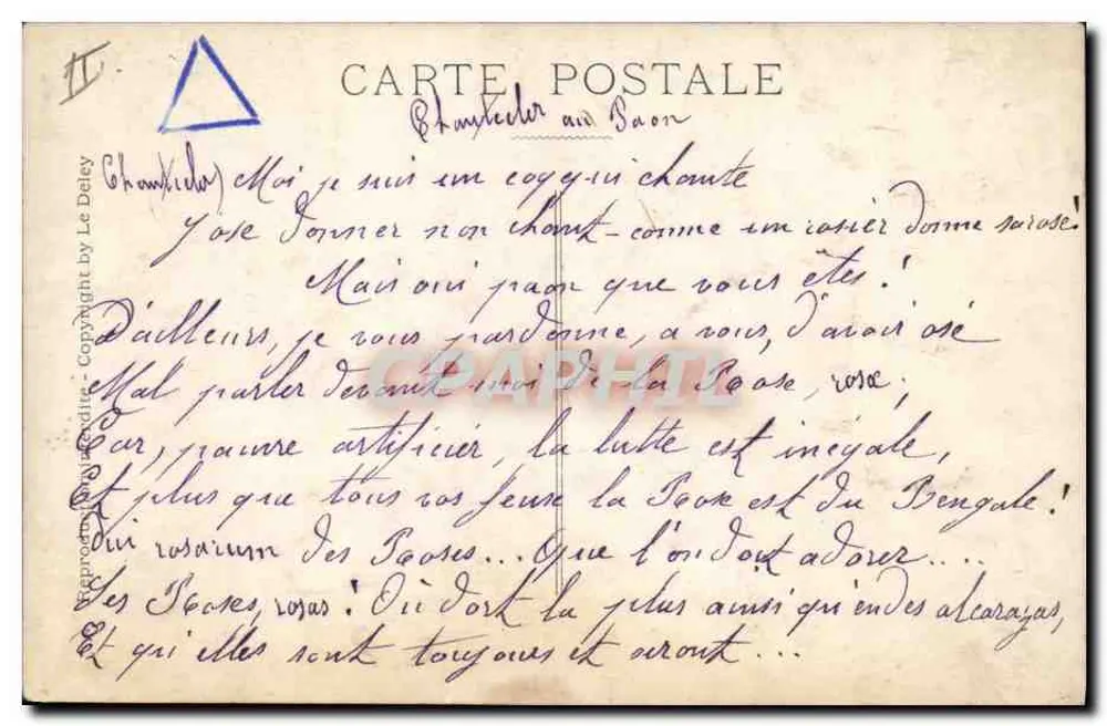 Chantecler — Akt III — Der Tag der Pintade — Verlag ELD - Rückseite