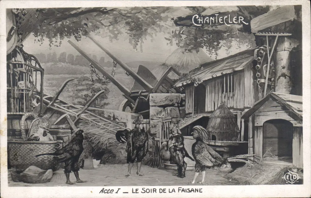 Chantecler — scène de l'Acte I : Le Soir de la Faisane — éditeur EID - Frente