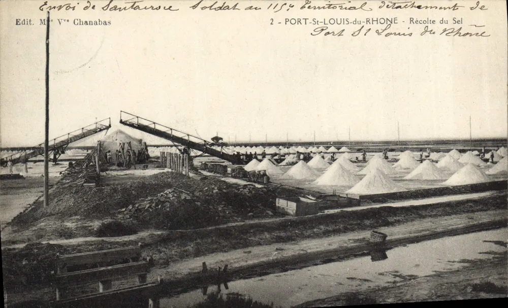 Salzgewinnung — Port-Saint-Louis-du-Rhône — Verlag Mme V° Chanabas - Vorderseite
