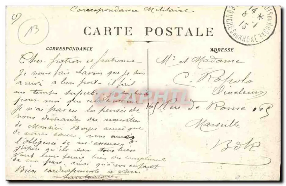 Salzgewinnung — Port-Saint-Louis-du-Rhône — Verlag Mme V° Chanabas - Rückseite