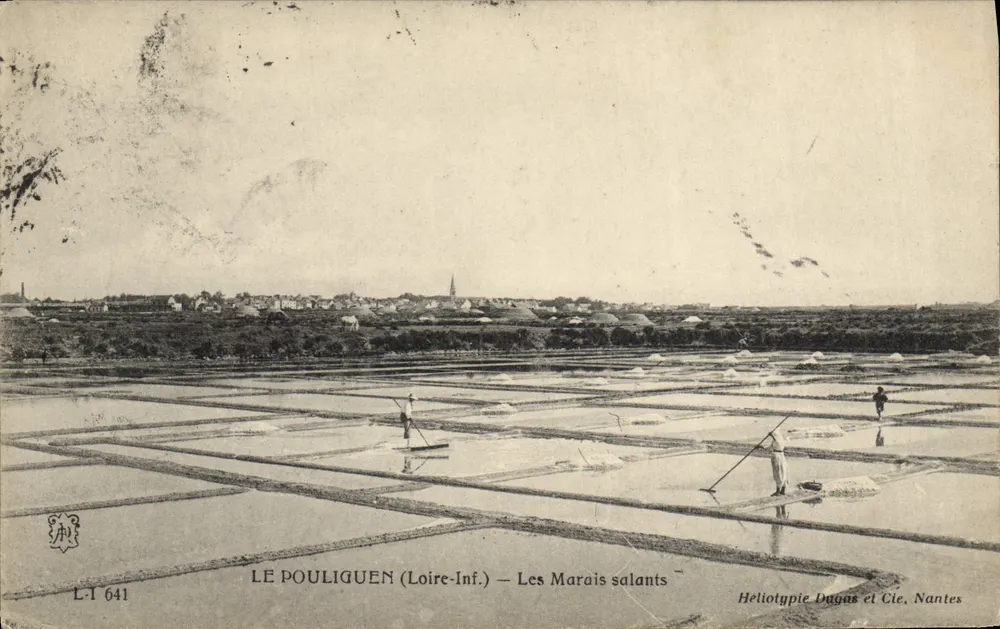 LE POULIGUEN (Loire-Inf.) — Die Salzseen — Héliotypie Dugas et Cie, Nantes - Vorderseite