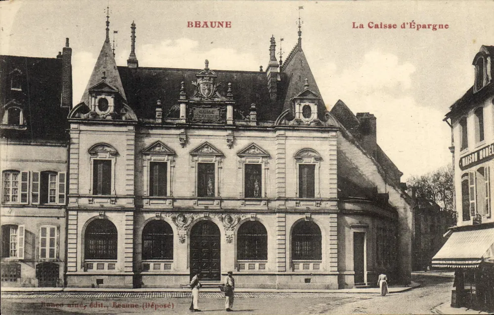 Beaune — A Caixa de Poupança — Banco Ainoé, editor, Beaune (Depositado) - Frente