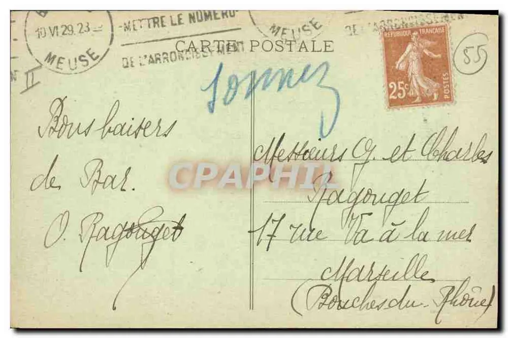 BAR-le-DUC (Meuse) — A Caixa de Poupança — editor L. Joigmon - Verso
