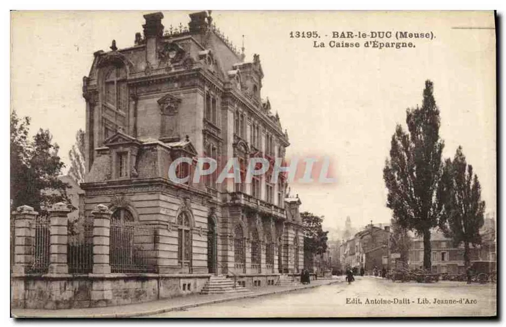 BAR-le-DUC (Meuse) — A Caixa de Poupança — Ed. Antoine-Dalit - Livraria Jeanne-d'Arc - Frente