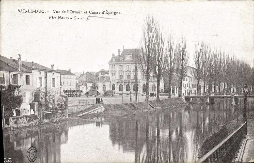Bar-le-Duc — Ansicht des Ornain und Sparkasse — Visé Nancy - G - Nr. 31 - Vorderseite
