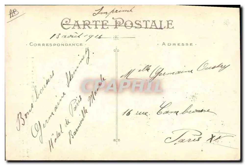 Na Normandia — O Rouet — Henri ERMICE, Vire - Verso