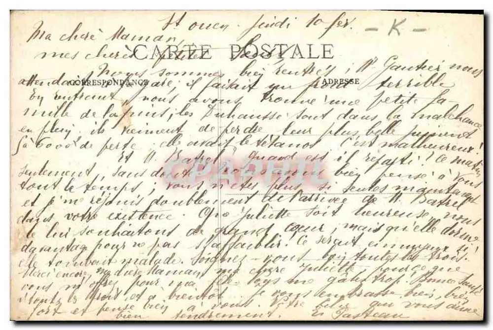 Eine Hochzeit im Pays d'Auge — Spaziergang — Sammlung P Bunel, phot.-edit., Vimoutiers (Orne), Rep. 4a - Rückseite