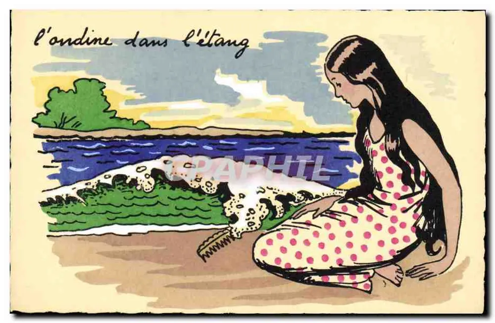 Die Naiad im Teich — Éts Artélatiques Parisiens, n° 4407 - Vorderseite