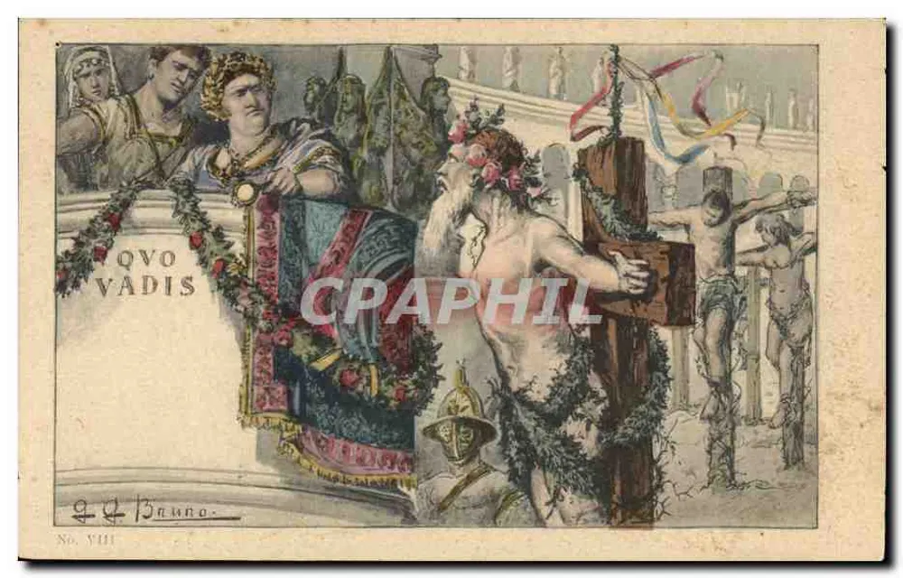 Kreuzigung — religiöse Szene — G. J. Bruno, Nr. VIII - Vorderseite