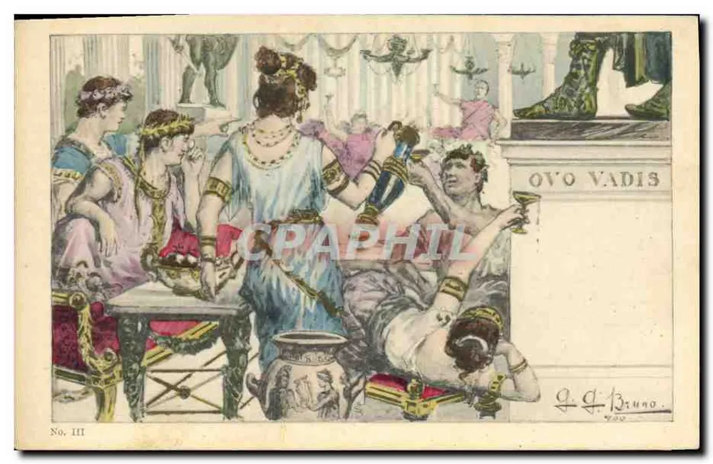 Antike Bankett-Szene — G. G. Bruno, Nr. III - Vorderseite