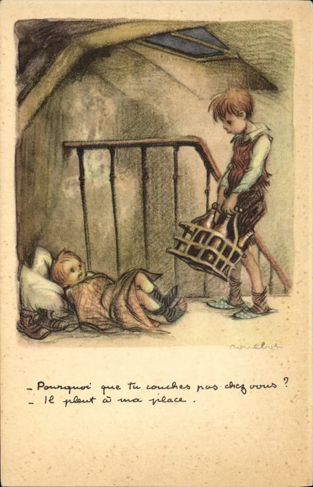 Kinder in einem Zimmer — Dialogszenen — Verlag: Nationale Liga gegen Slums - Vorderseite