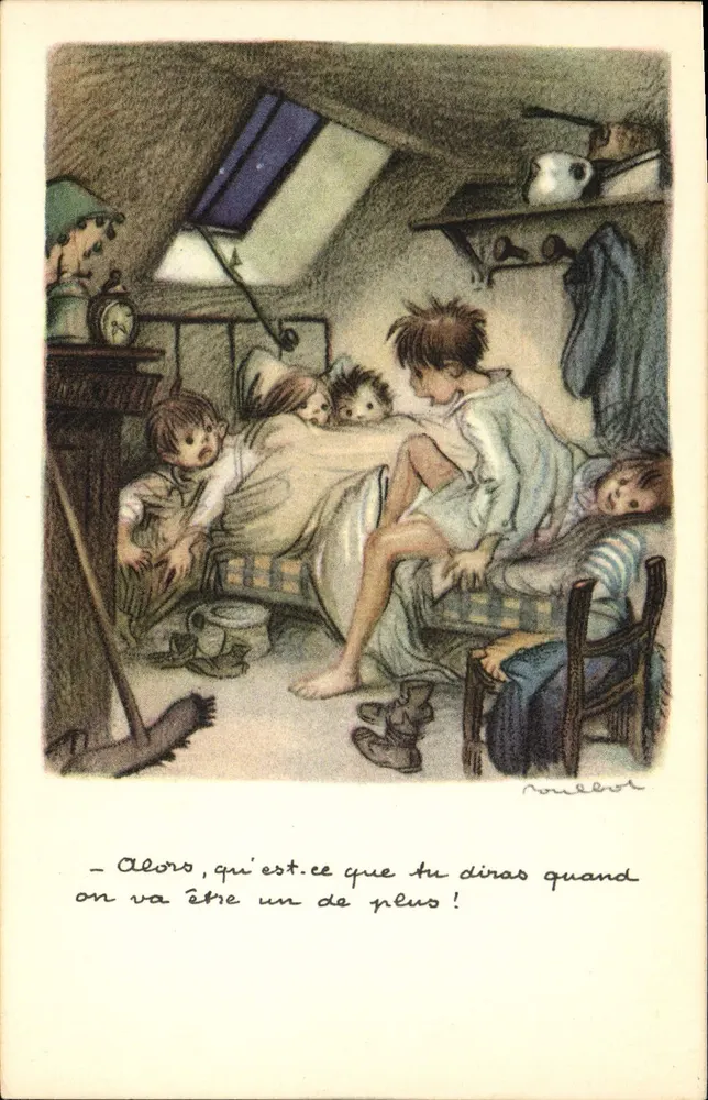 Kinder in einem Zimmer — Dialogszenen — Verlag National League Against Slums - Vorderseite