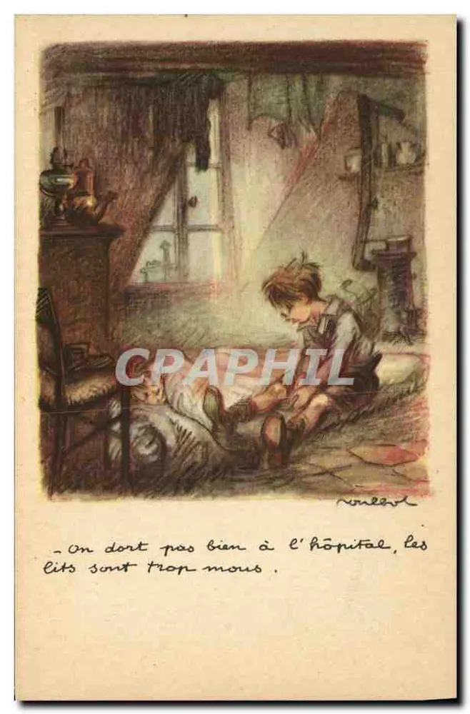 Kind im Krankenhaus — Illustration von Roulel — Nationale Liga gegen Slums - Vorderseite