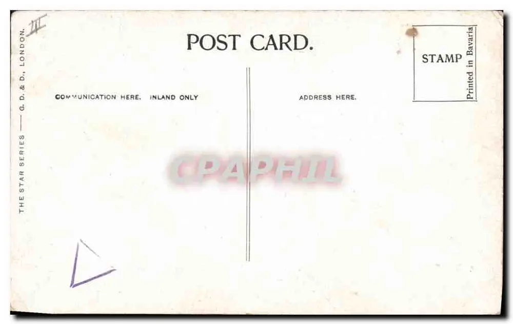 Torero — portrait en costume de parade — The Star Series, G. D. & D., Londres - Verso