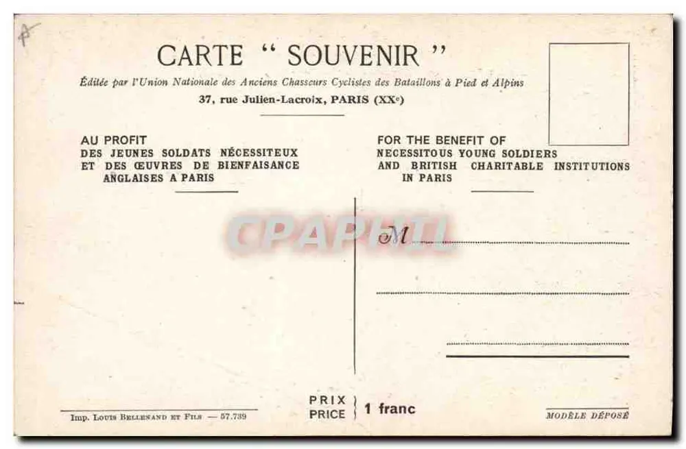 Regno Unito e Francia — Visita reale della Regina d'Inghilterra a Parigi — C. HIRLEHARK - Verso