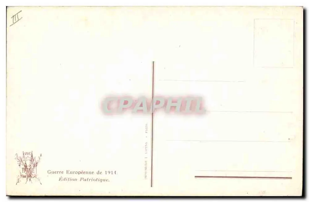 S.M. O Rei da Inglaterra Georges V — Edição Patriótica de 1914 - Verso