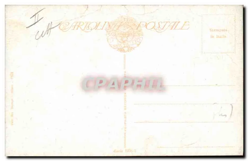 Frau im Badeanzug — Strand mit Segeln im Hintergrund — Ausgabe Carlolini Postale, n° 7038 - Rückseite