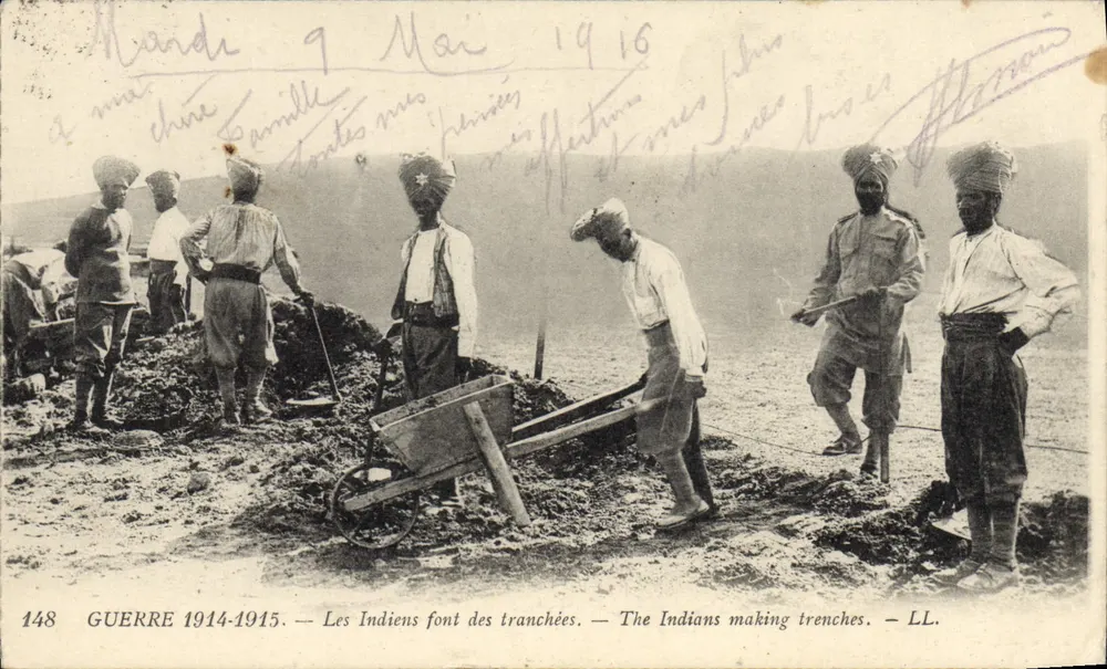 Die Indianer graben Schützengräben — Krieg 1914-1915 — LL. n°148 - Vorderseite