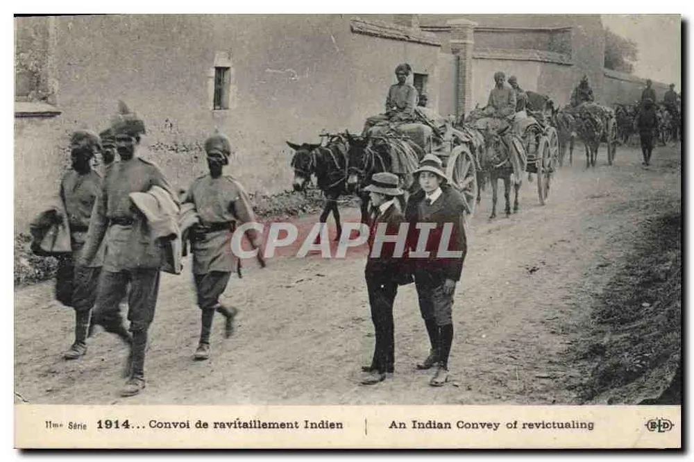 Convoi de ravitaillement Indien — 11ª Série 1914 — Éditeur E.P.D. - Frente