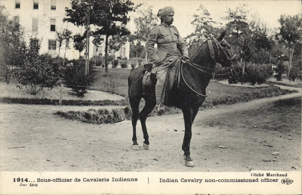 Unteroffizier der indischen Kavallerie — 1914, 1. Serie — Cliché Marchand - Vorderseite