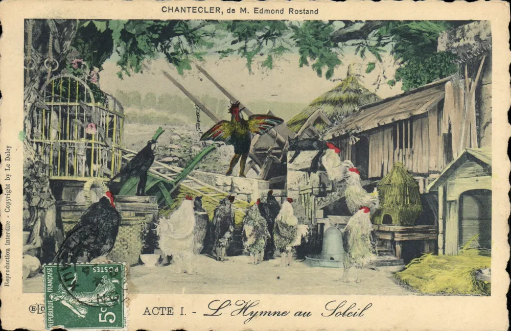 Chantecler, von M. Edmond Rostand — Akt I, Hymne an die Sonne — Verlag Le Deley - Vorderseite