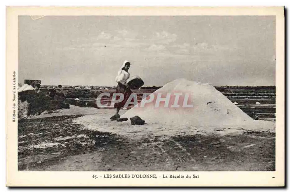 Les Sables d'Olonne — Die Salz-Ernte — Edition der Nouvelles Galeries, Nr. 65 - Vorderseite