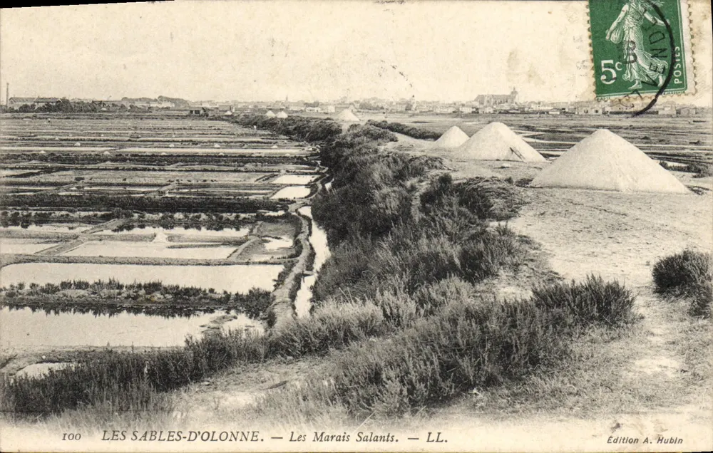Les Sables-d'Olonne — Os Marais Salants — Edição A. Hublin - Frente