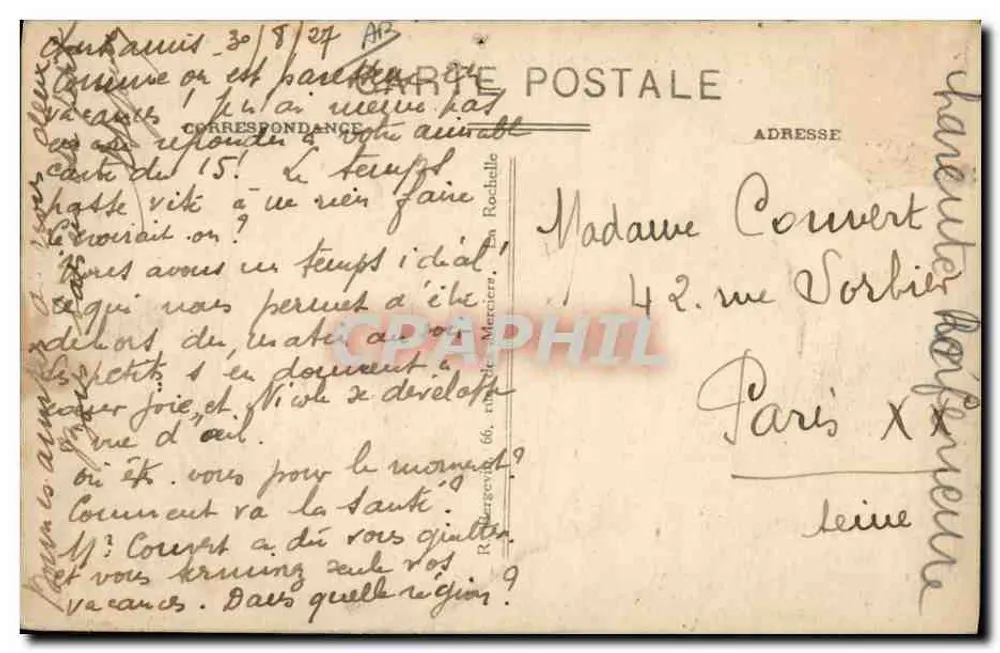 Ilha de Ré - Pântanos Salgados — vista dos lagos salinos com trabalhadores — editor não identificado, n° 7764 - Verso