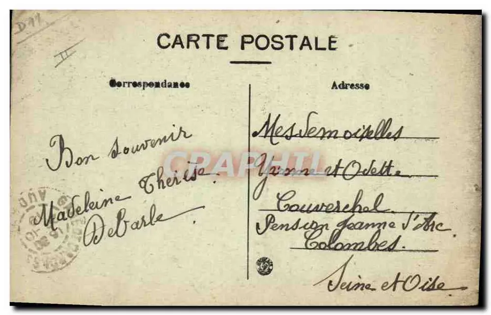 Carcassonne (Aude) — A Caixa de Economia — D.F.P. - Verso