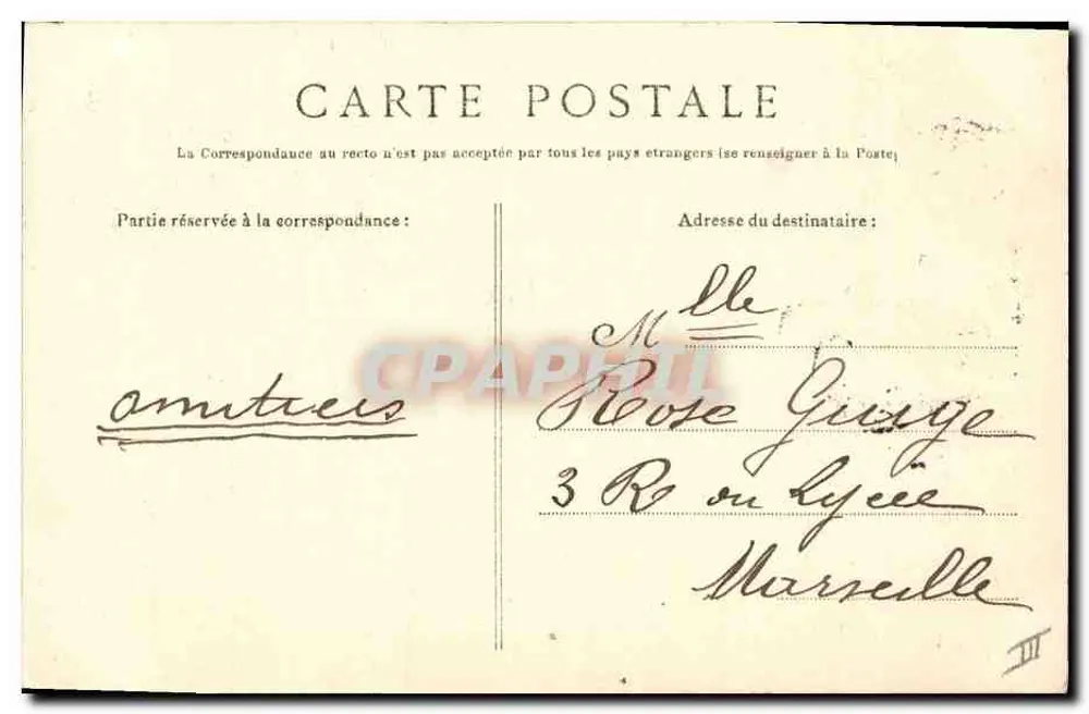 Carpentras — Die Sparkasse — Nordfassade — Verlag Brun et cie., Carpentras - Rückseite