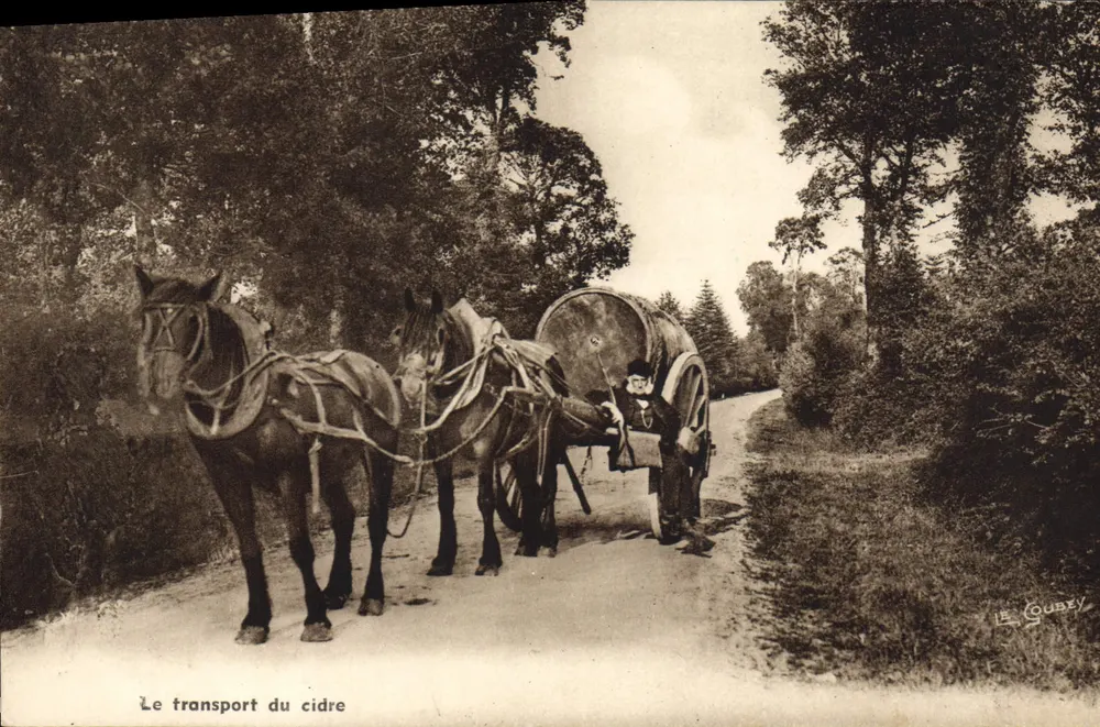 O transporte do cidre — Saint-Pierre-Église — Editor: Le Goubey, n° 8007 - Frente