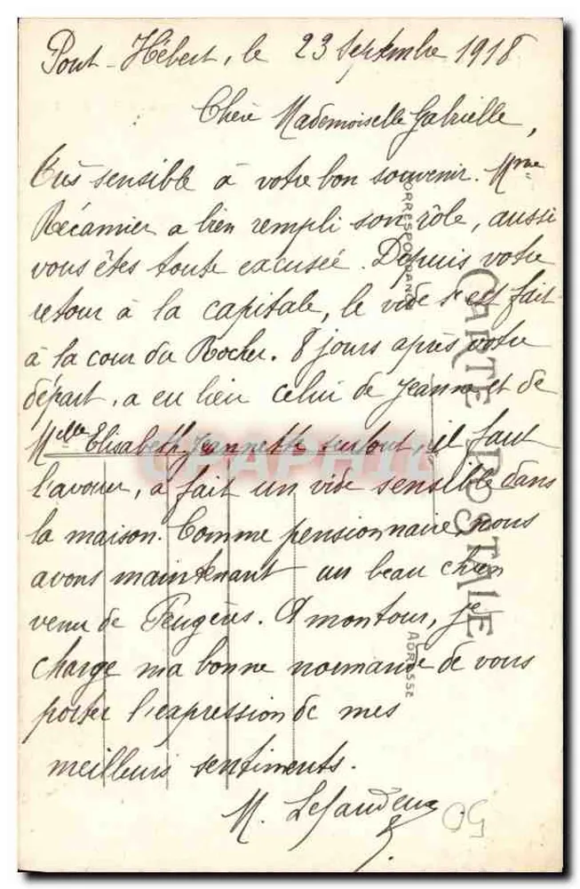 Em Normandia — La Baratte — Lib. H. Ernilec, Vire - Verso
