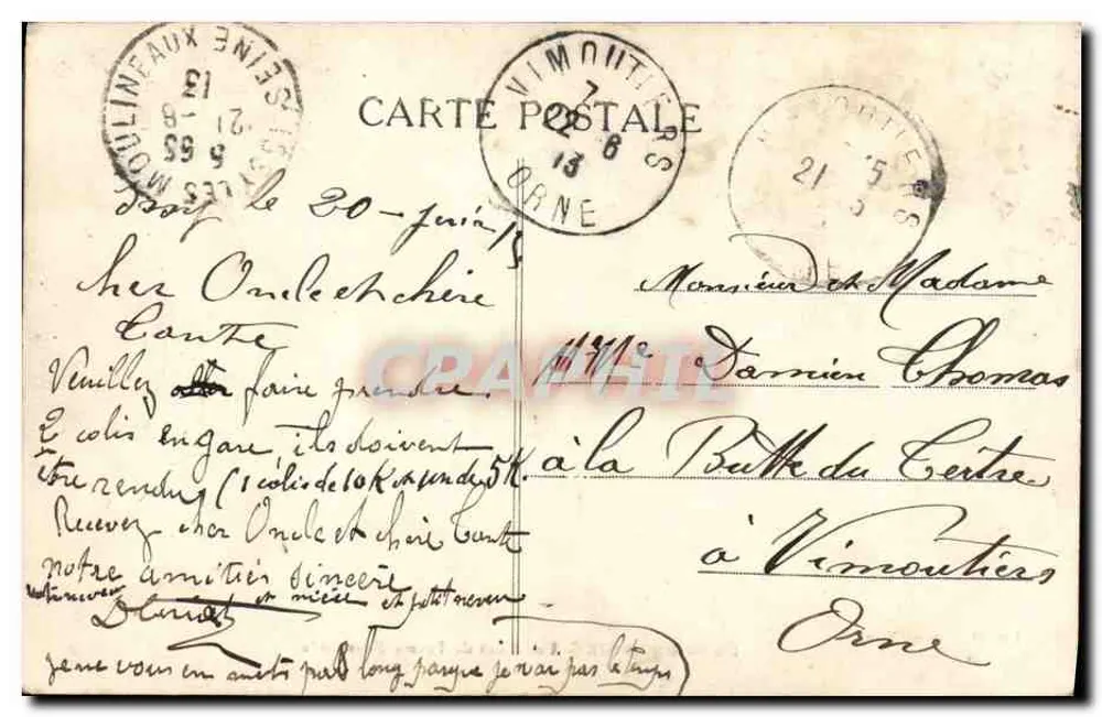 In Normandia — Una Cour de Ferme Normande — Lib. H. Fournies, Vire - Verso