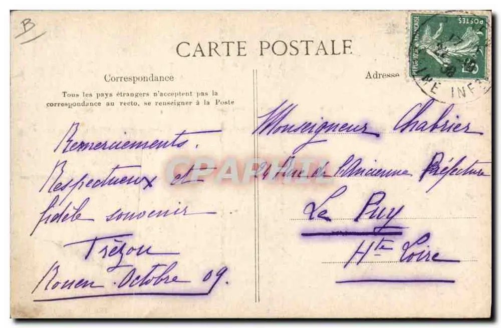 A Normandia — A C. P. A. — 84. Tipos e Trajes. Uma Lição de Tricô - Verso