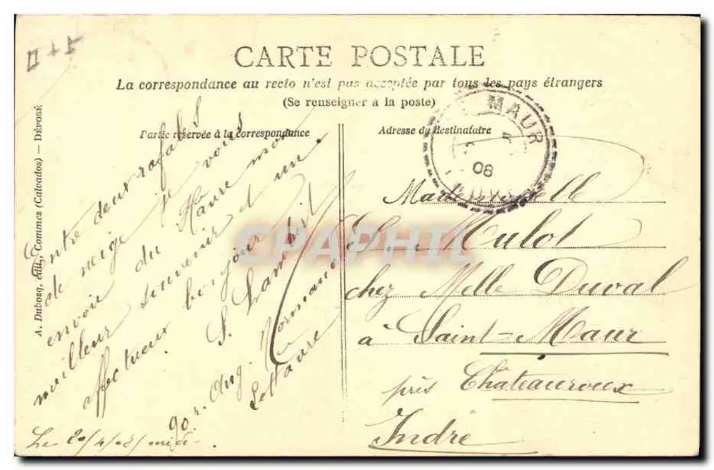 In der Normandie — Interessante Lektüre: Es ist kein Traum mehr !! — D. Louveau, Honfleur - Rückseite