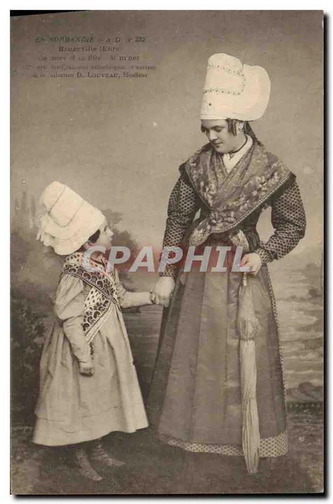 Bouzerville (Eure) — Mutter und Tochter — M. M. aus der Sammlung B. LODVEAU, Houllier - Vorderseite